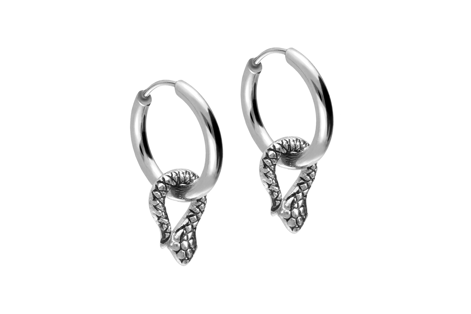 Chirurgenstahl Ohrclicker Creolen SCHLANGE von Piercingline